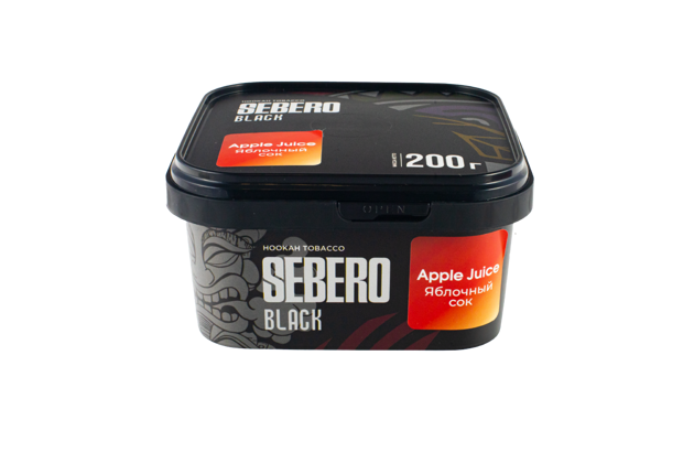 Табак для кальяна SEBERO Black с ароматом Яблочный сок (Apple juice) 200гр.