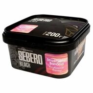 Табак для кальяна SEBERO Black с ароматом Банан-Клубника (Strawberry-banana) 200гр.