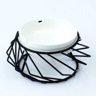 Пепельница керамическая на подставке 6 x12 см   7381509