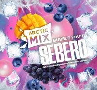 Табак для кальяна SEBERO Arctic Mix с ароматом Bubble Fruit (Баблгам/  Виноград/ Голубика/ Манго/ Арктик), 25гр.